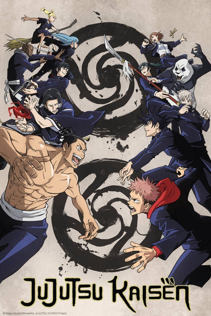 Jujutsu Kaisen Poster Print Season 1 Shibuya Incident Arc Anime Key Visual