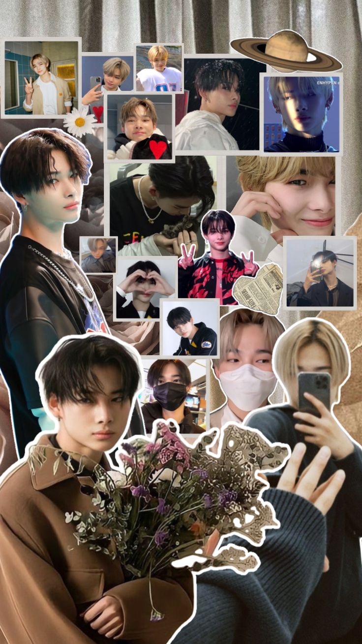 <3 #nikienhypen #niki #enhypen #fyp #collage #beige #kpop #aesthetic