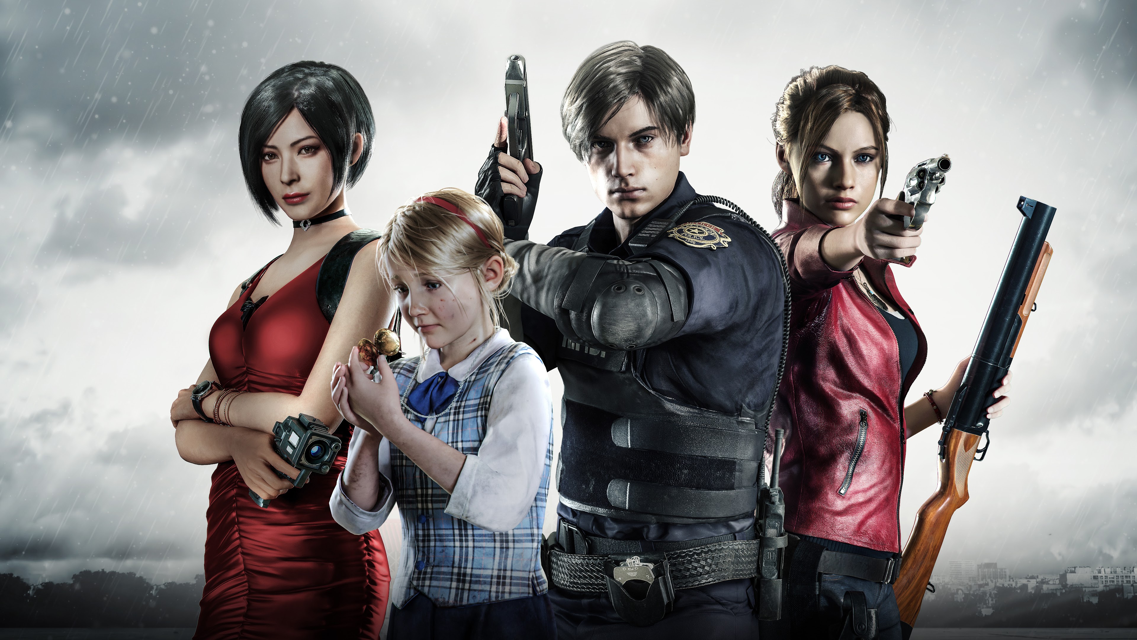 Resident Evil 2 Characters 8K 4K Wallpaper HD
