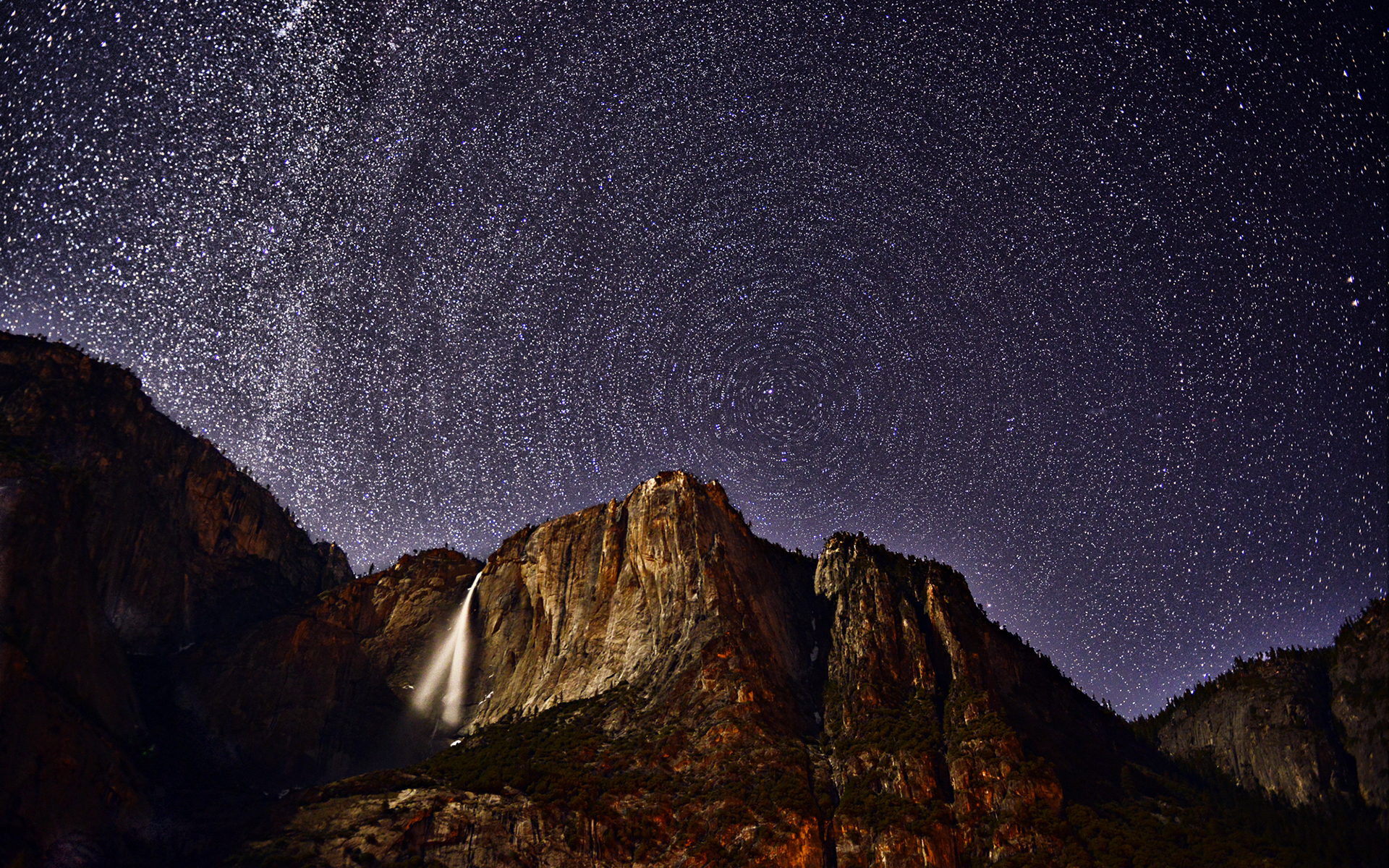 stars, Timelapse, Mountains, Waterfall, Night, Sky Wallpaper HD / Desktop and Mobile Background