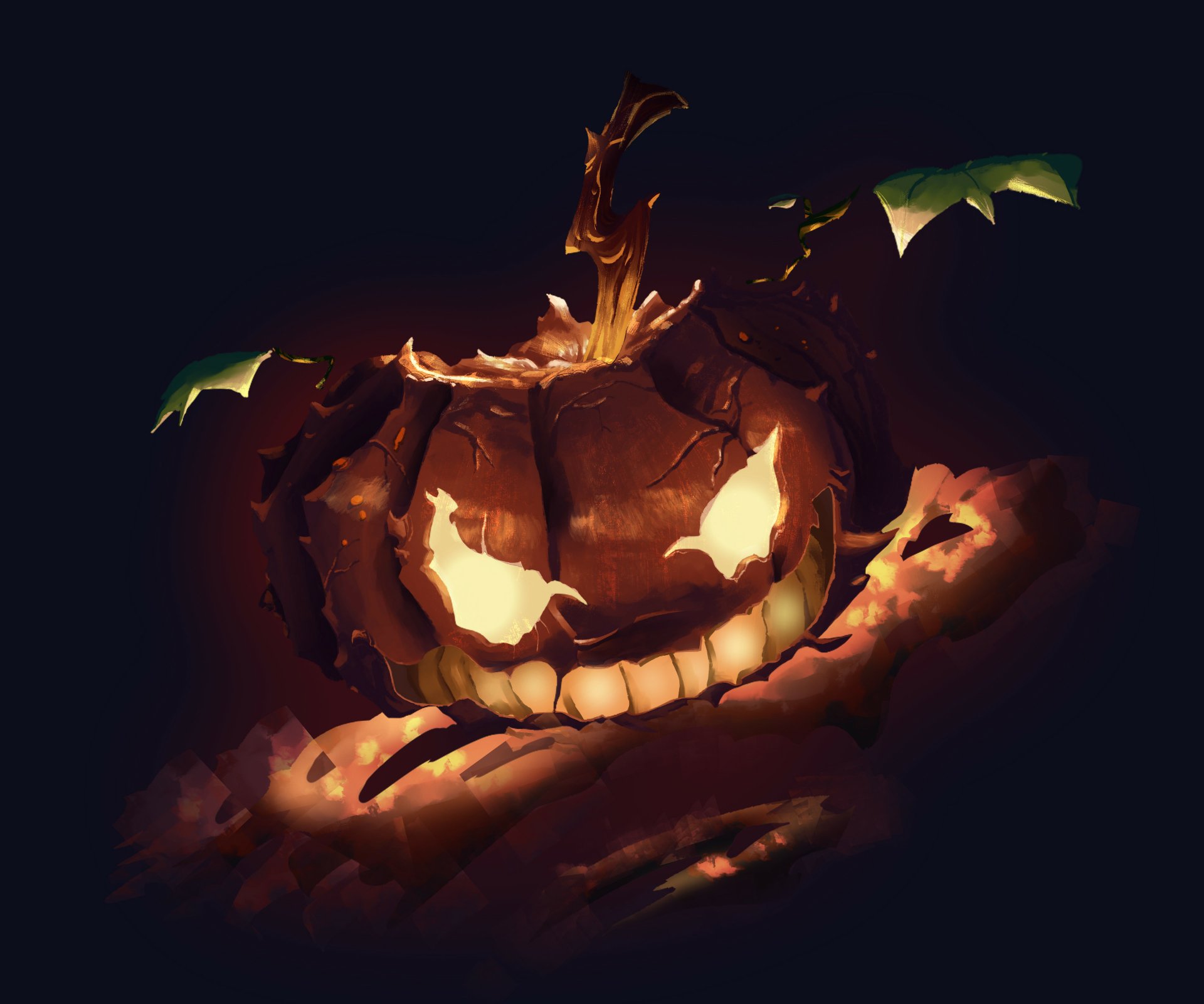 4K Ultra HD Spooky Jack O' Lantern Halloween Holiday Wallpaper