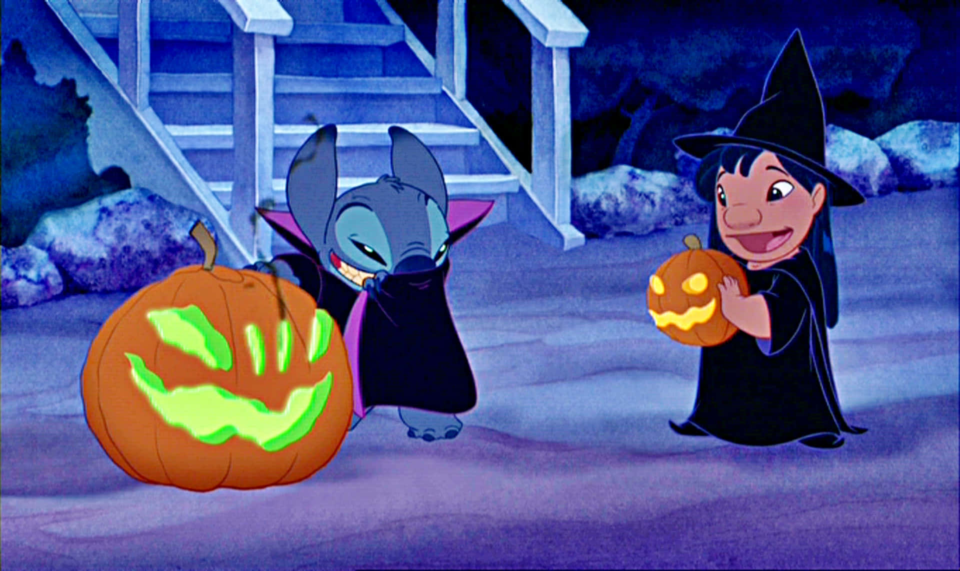 Stitch Halloween Background