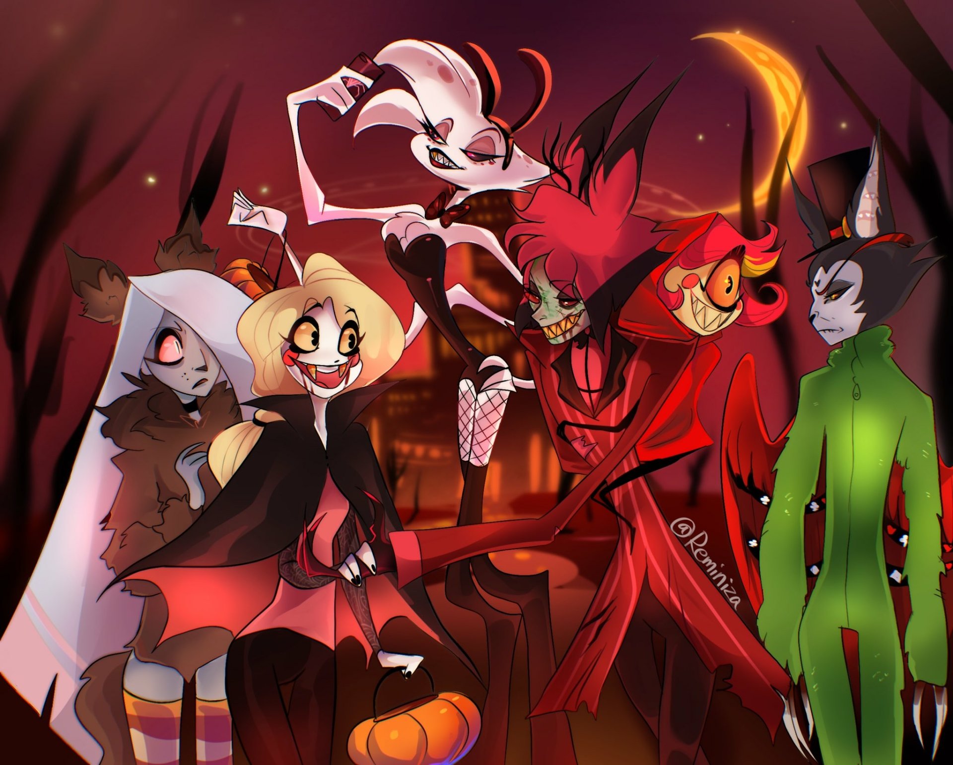 Download Alastor (Hazbin Hotel) Angel Dust (Hazbin Hotel) Charlie (Hazbin Hotel) Husk (Hazbin Hotel) Niffty (Hazbin