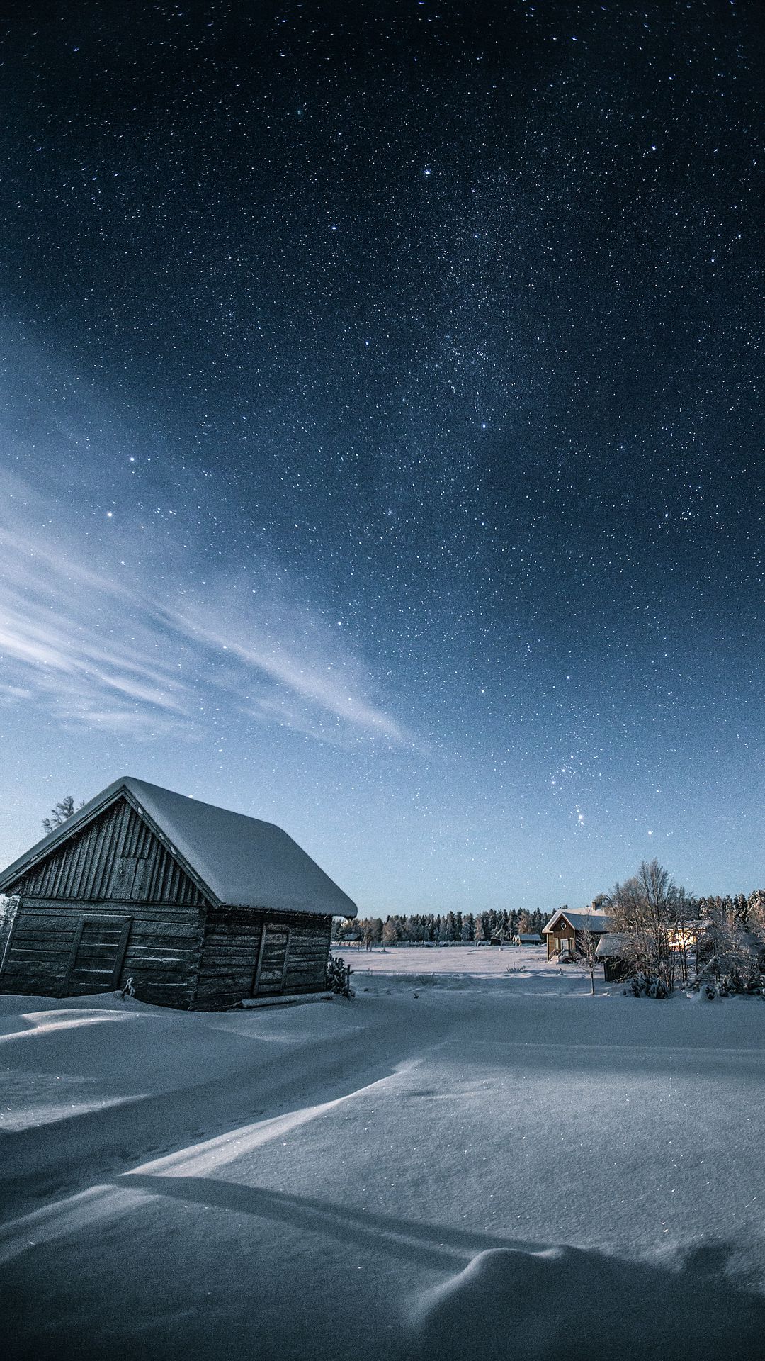 Download wallpaper 1080x1920 house, snow, winter, night, dark samsung galaxy s4, s5, note, sony xperia z, z1, z2, z3, htc one, lenovo vibe HD background
