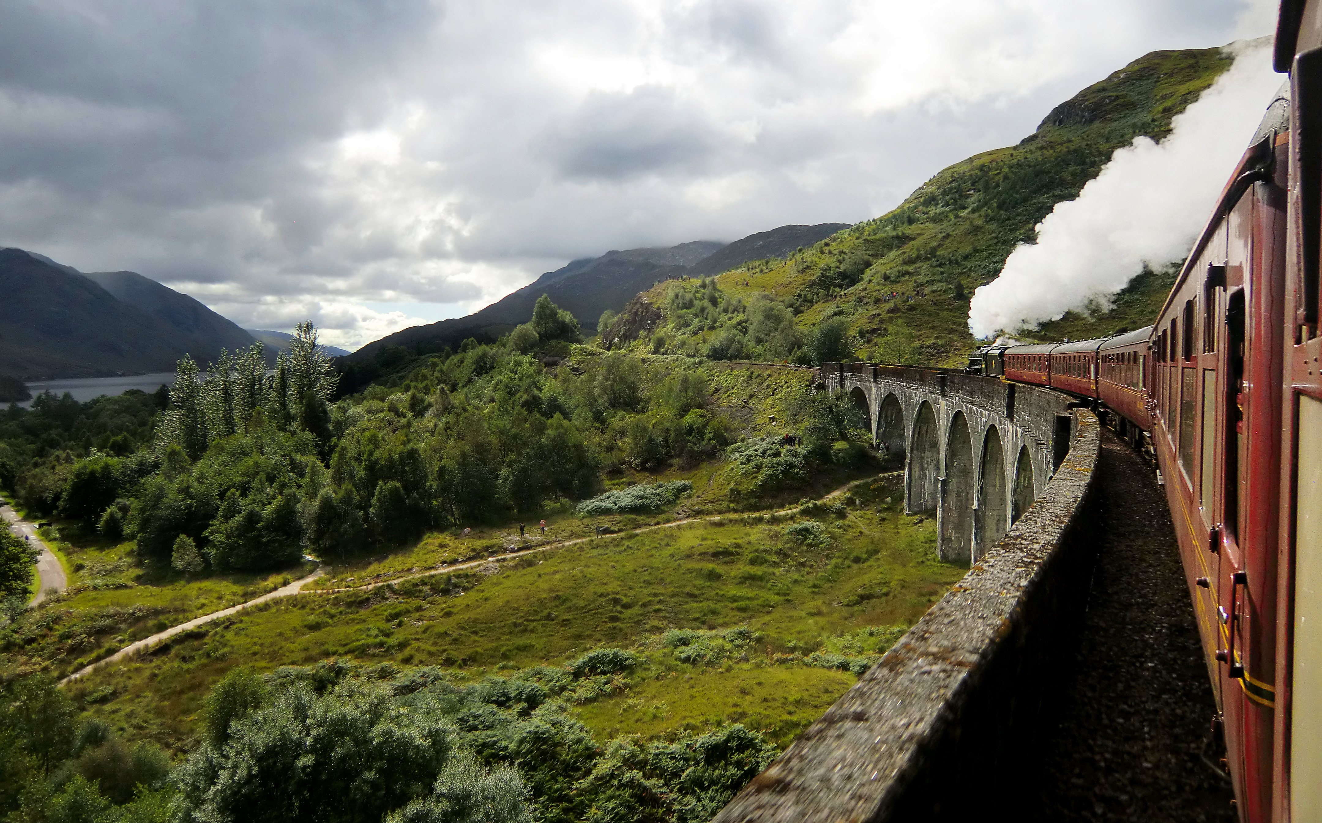Phone wallpaper: Landscape, Scotland, Photography, Train 668579