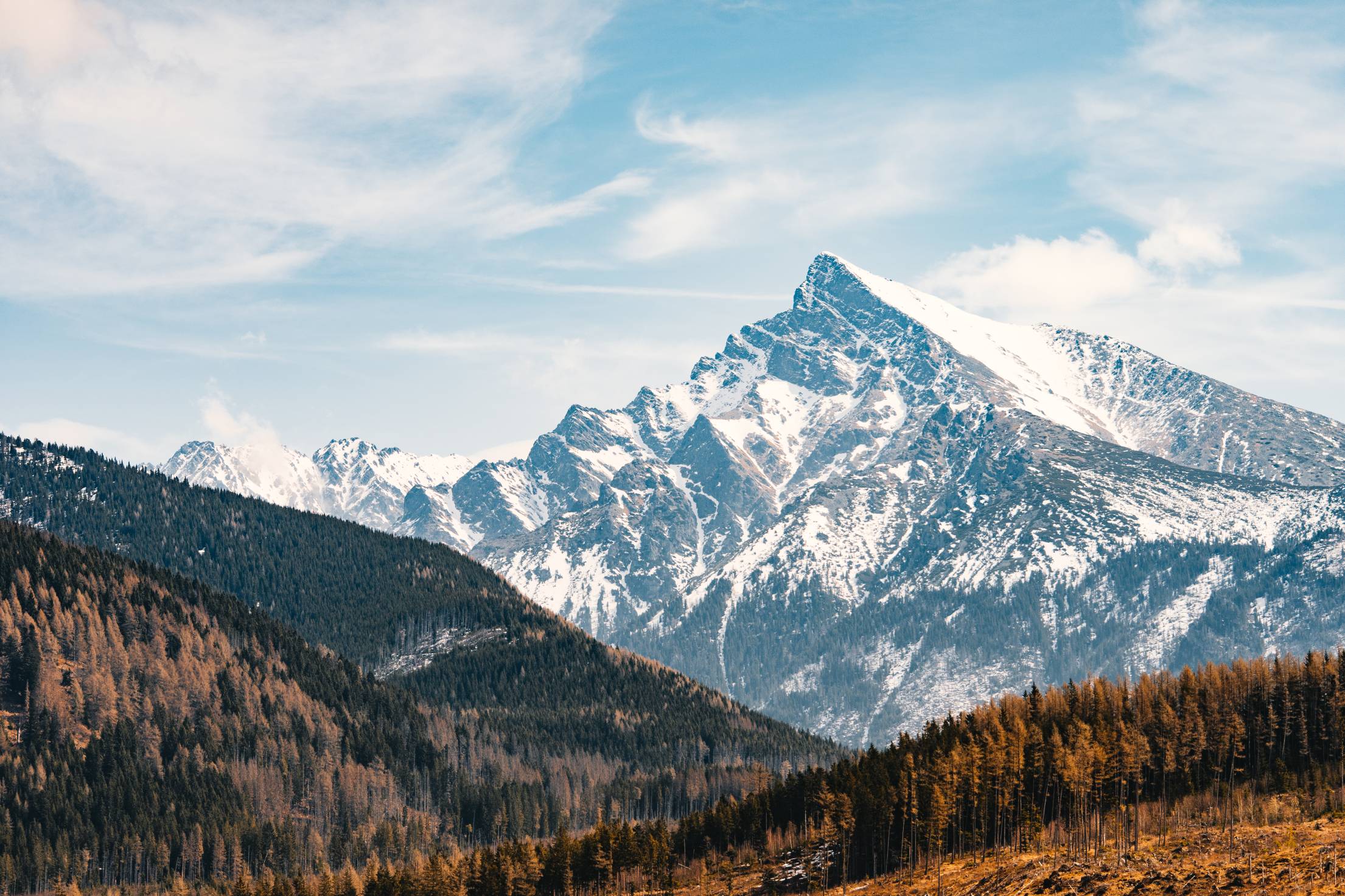 Tremendous Mountain Peak Kriváň in High Tatras, Slovakia. Free Nature Image