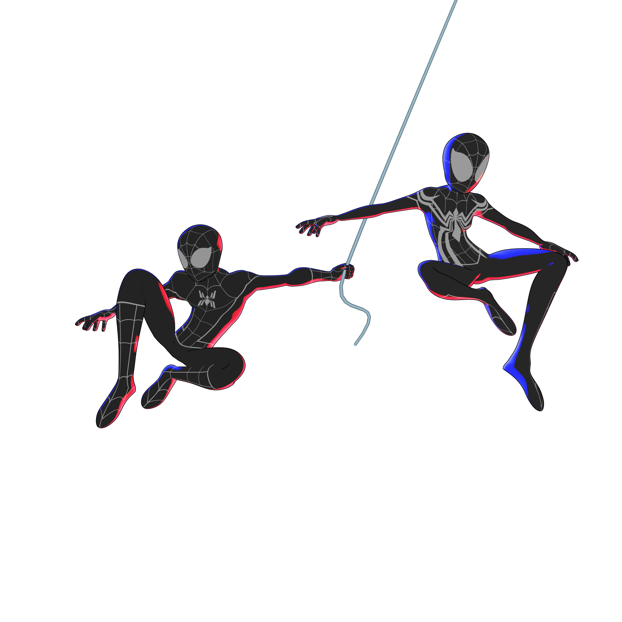 Spectacular Spider Man And Spider Girl Wallpaper. (+Black Suits)