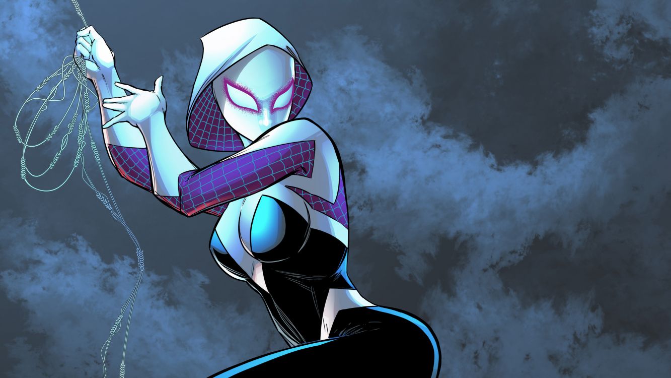 Wallpaper Into The Spider Verse Spider Gwen, Spider Woman, Gwen Stacy, Spider Man, Marvel Comics, Background Free Image