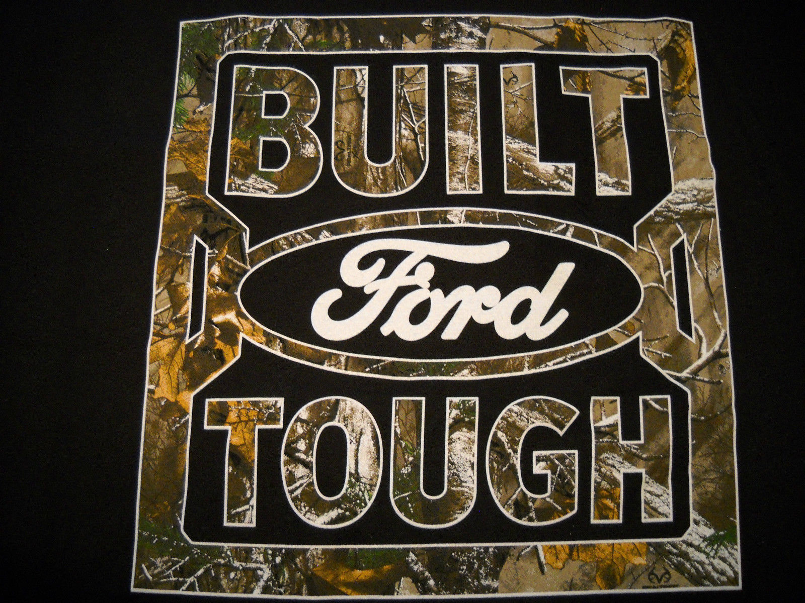 New Ford Realtree Camo Truck Built Ford Tough Logo T Shirt Mens Medium