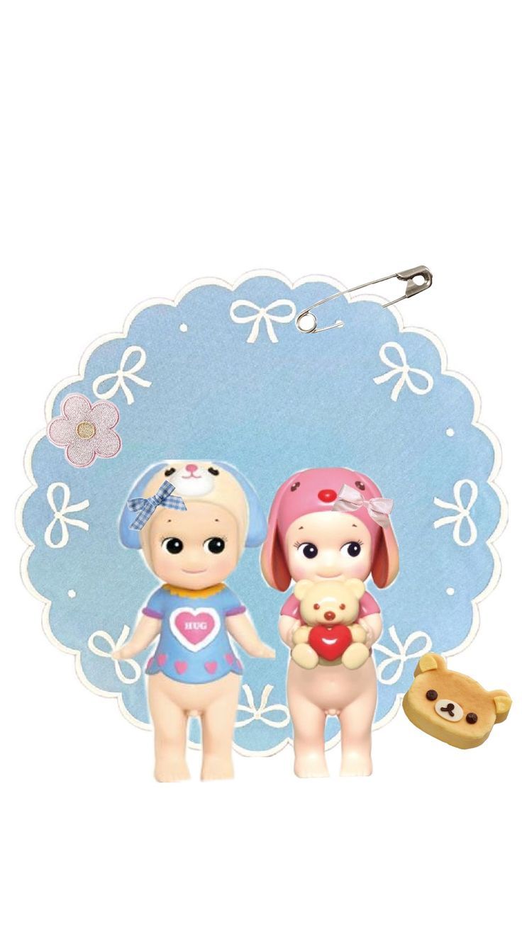 Sonny angel pink & blue duo wallpaper