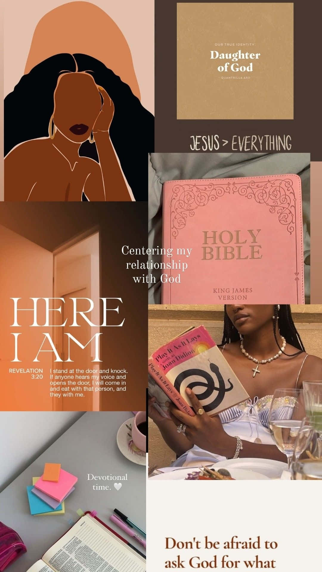 Download Christian Girl Aesthetic Collage Wallpaper