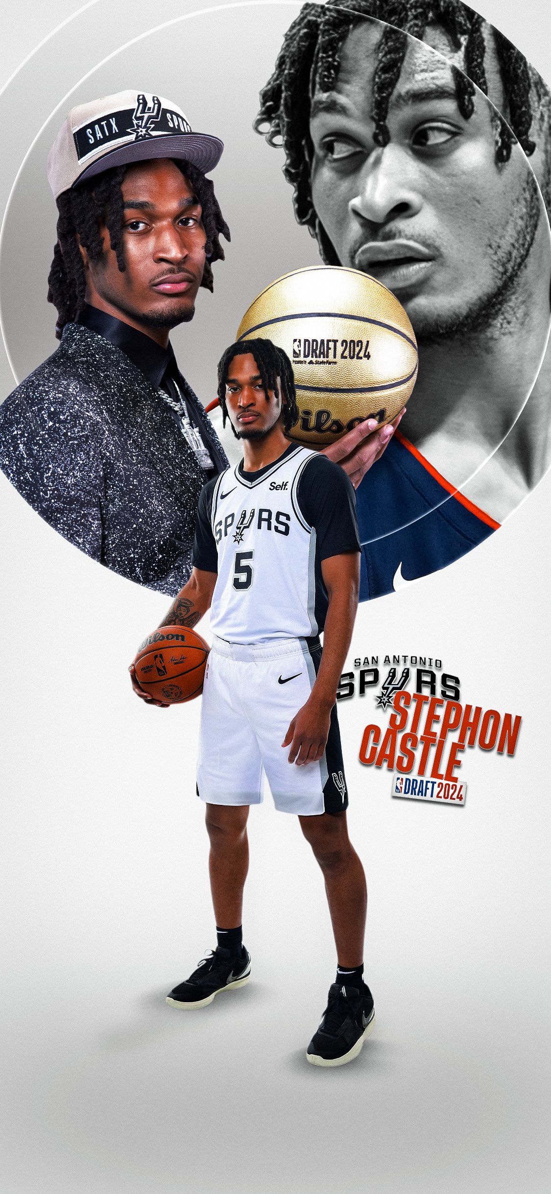 Digits Sports App в X: „No. 4 pick • Stephon Castle • Spurs Wallpaper �