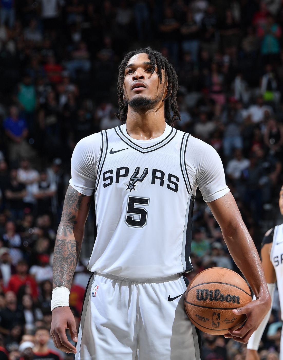 Spurs Culture Castle tonight: 22 PTS 2 REB 5 AST 1 STL 1 BLK 60.0 FG% 100.0 3P% + 19 +/- A future superstar