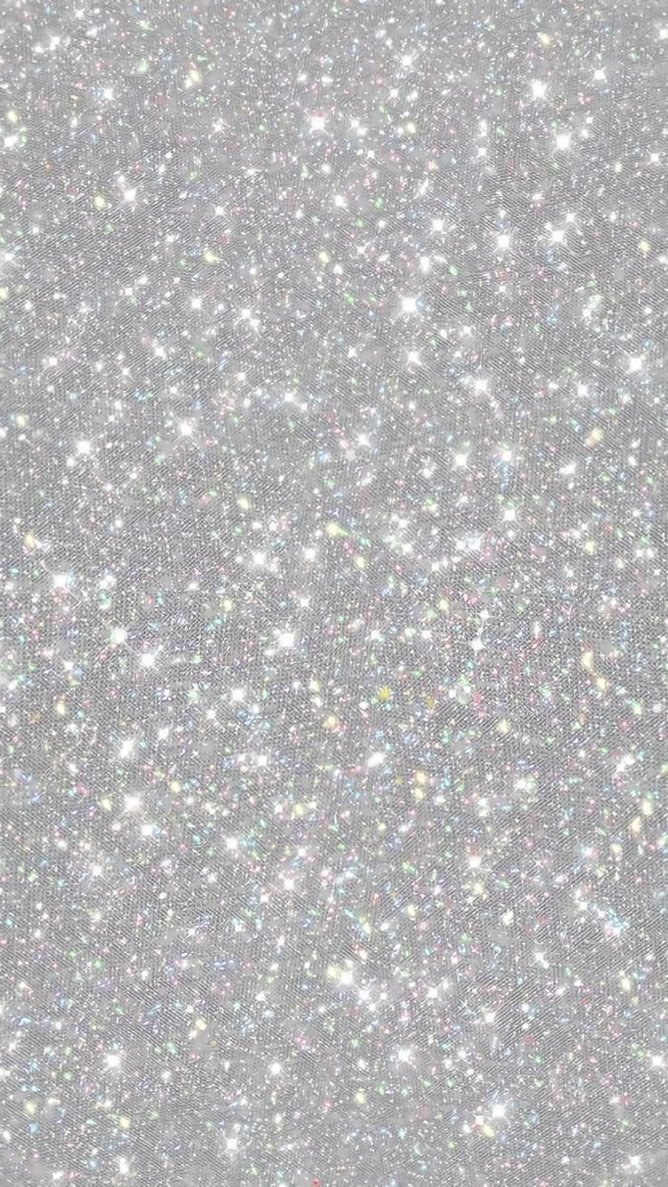 Silver Glitter Wallpaper with White Dots