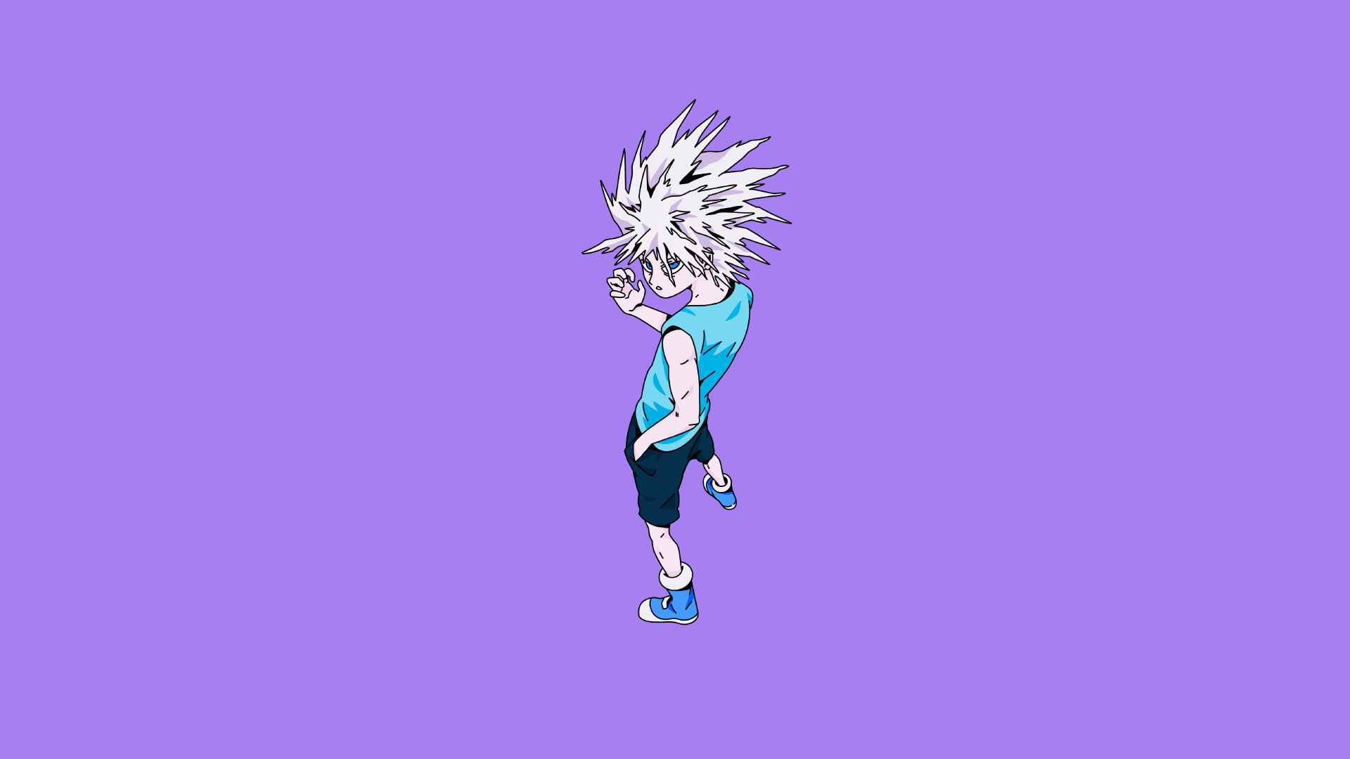 Killua Zoldyck Wallpaper 4K, 8K, Hunter x Hunter, Minimalist