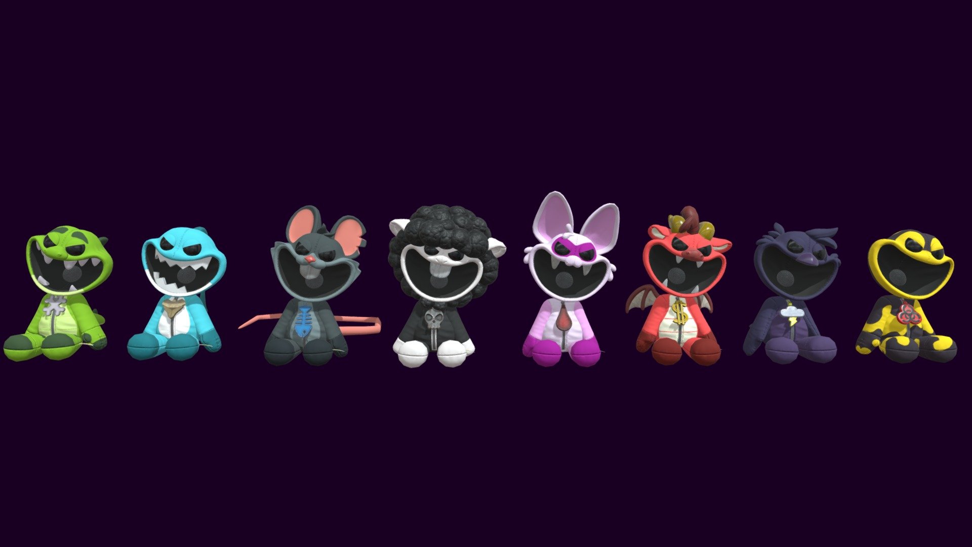 Nightmare Critters Plush Poppy Playtime Free 3D model by leodipiazza [da1737c]