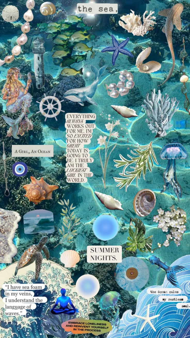 iPhone wallpaper, Cute summer wallpaper, Beach wall collage