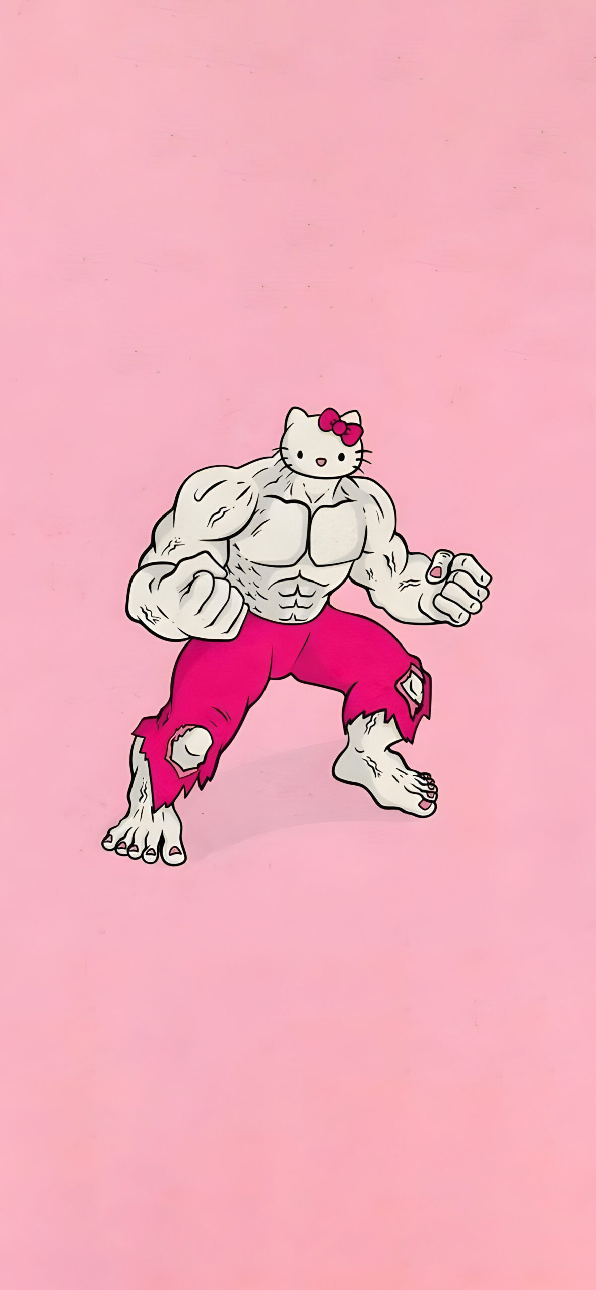 Hello Kitty Hulk Mashup Wallpaper iPhone Wallpaper