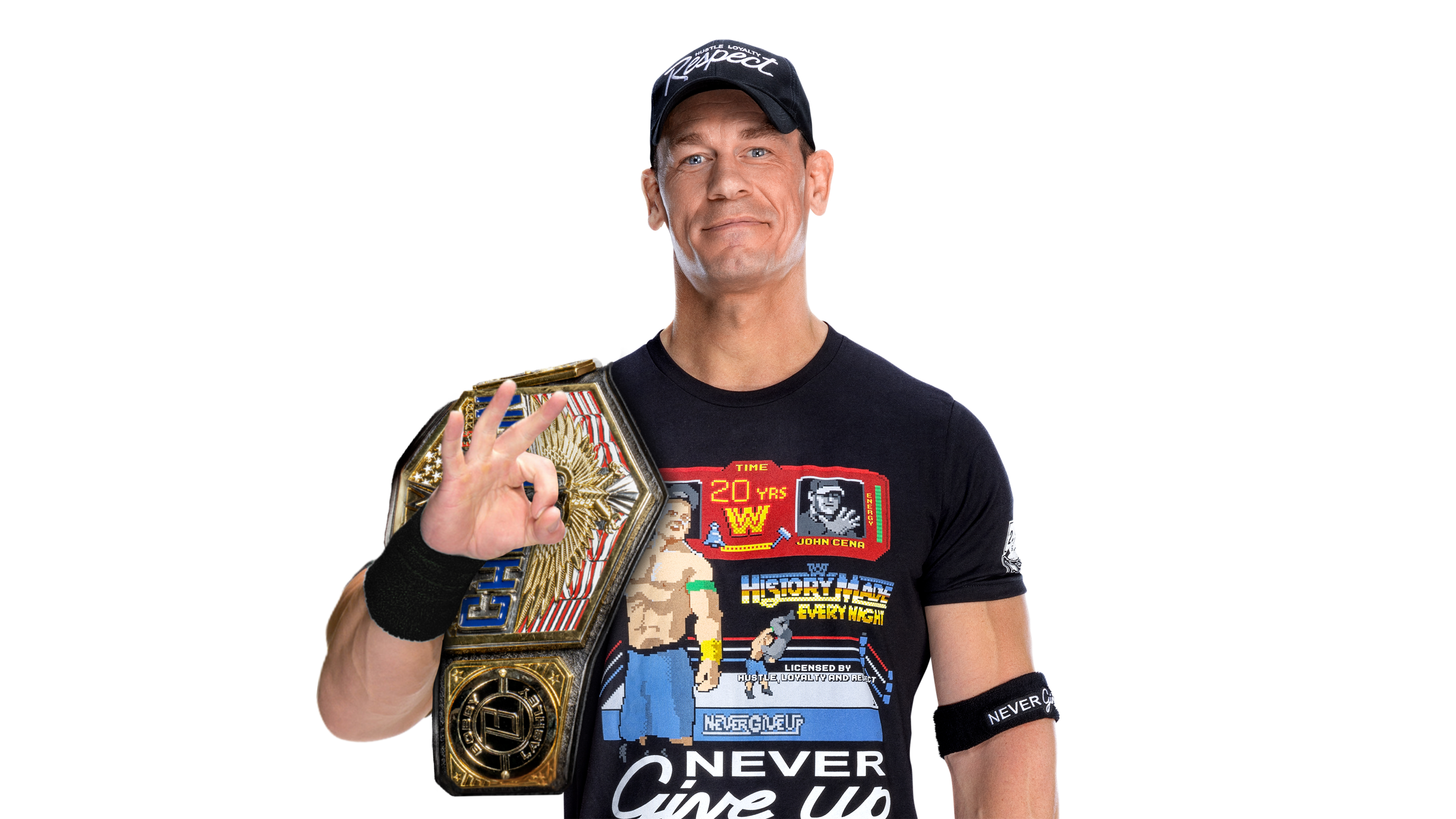 WWE Wrestler Wallpaper 4K, John Cena, White background