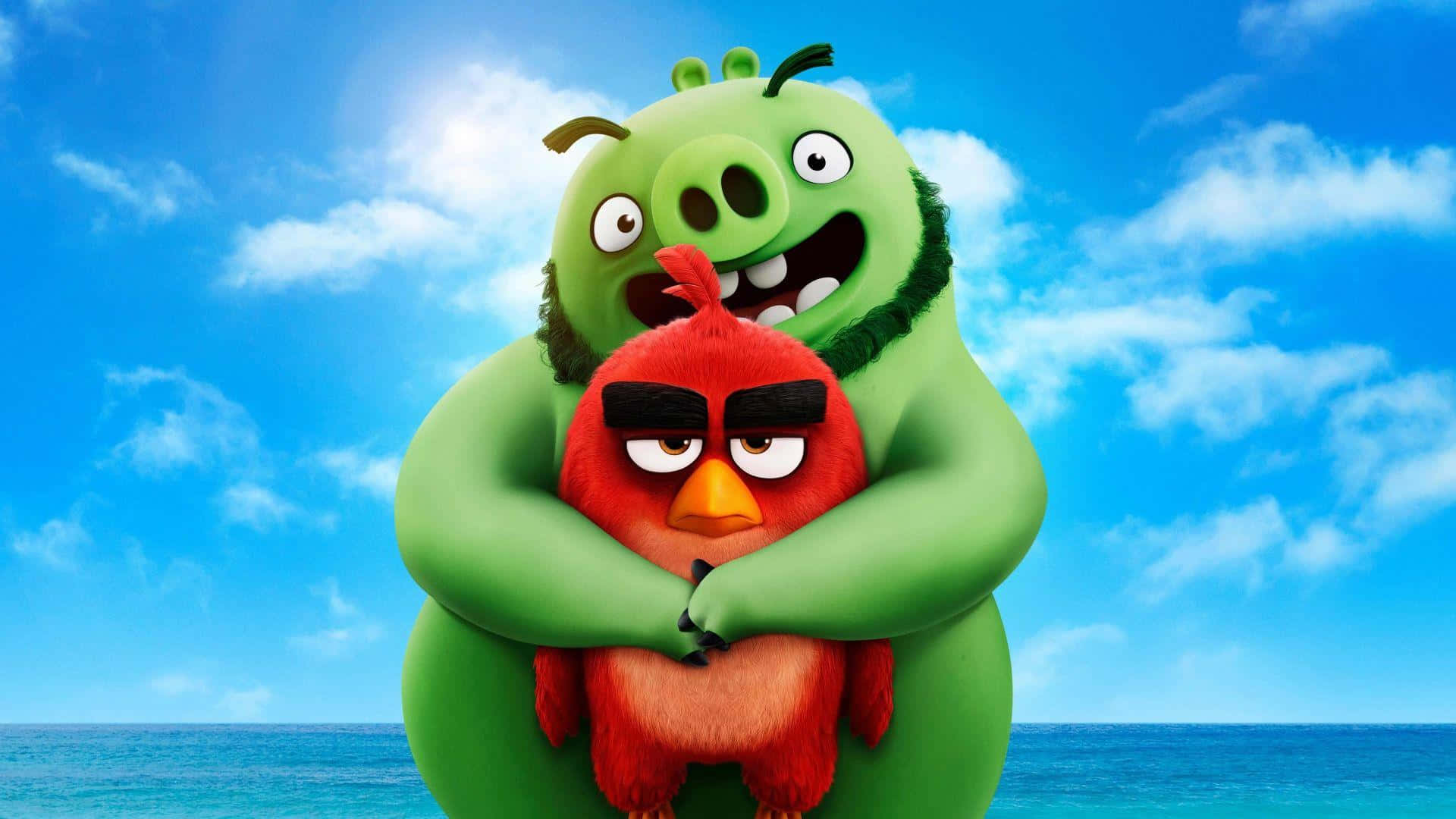 Download Angry Birds Redand Green Pig Friends Wallpaper