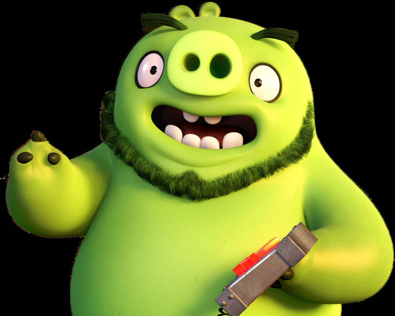 Download Green Pig From The Angry Birds Movie Wallpaper