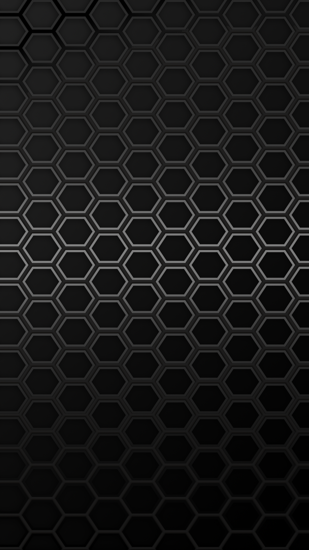 Black Hex Home Screen Wallpaper