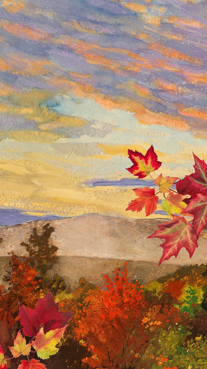 Dull yellow mobile wallpaper, Autumn