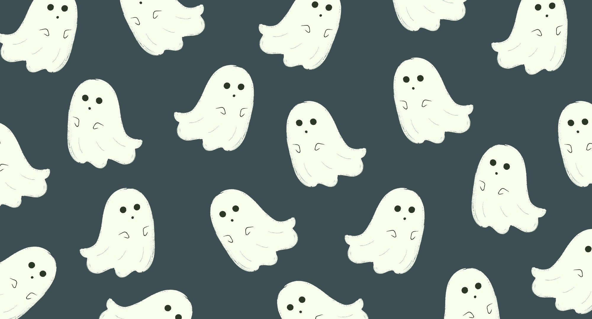 Cute Ghosts Halloween Desktop Background
