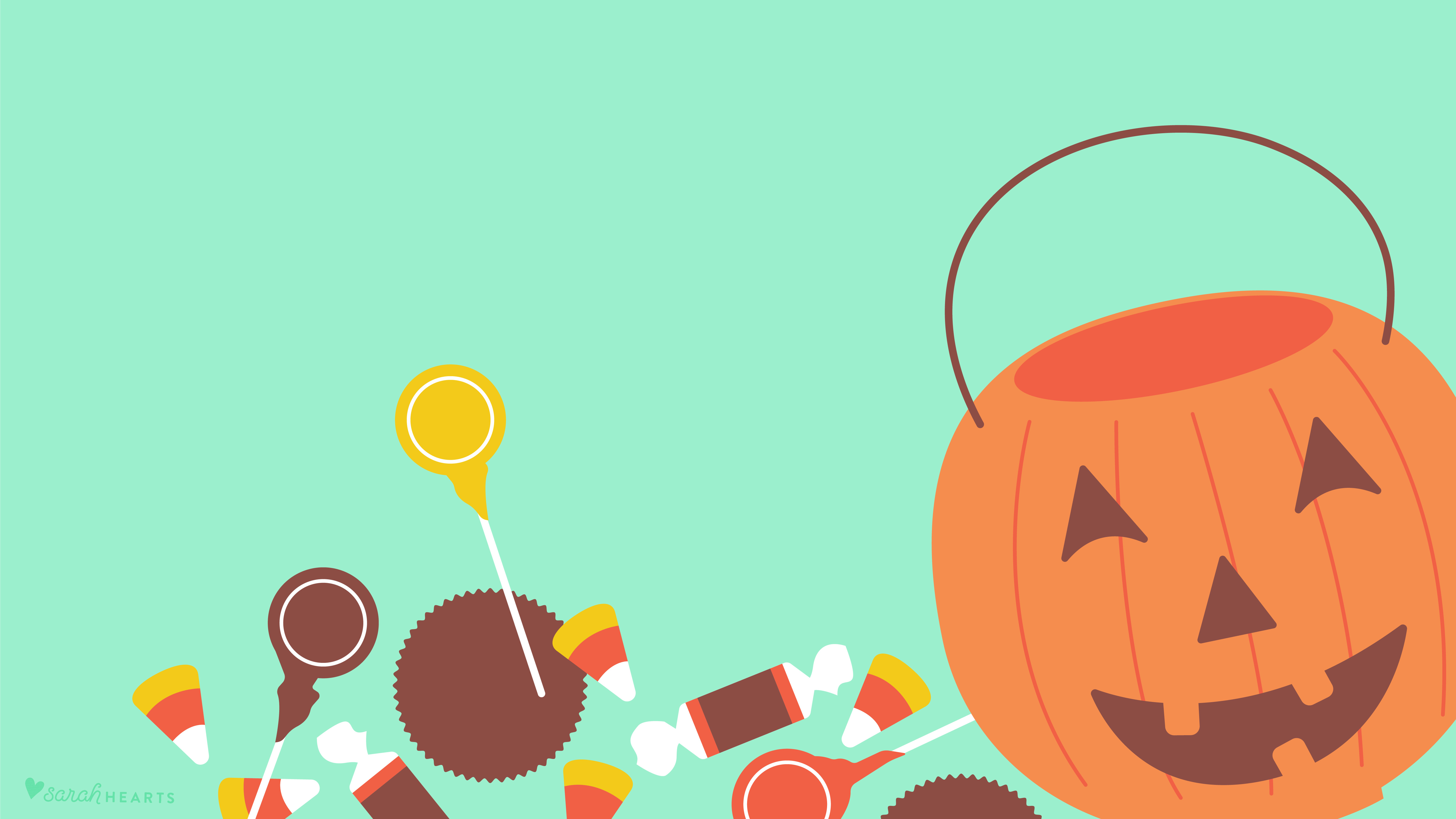 October 2018 Halloween Candy Calendar Wallpaper