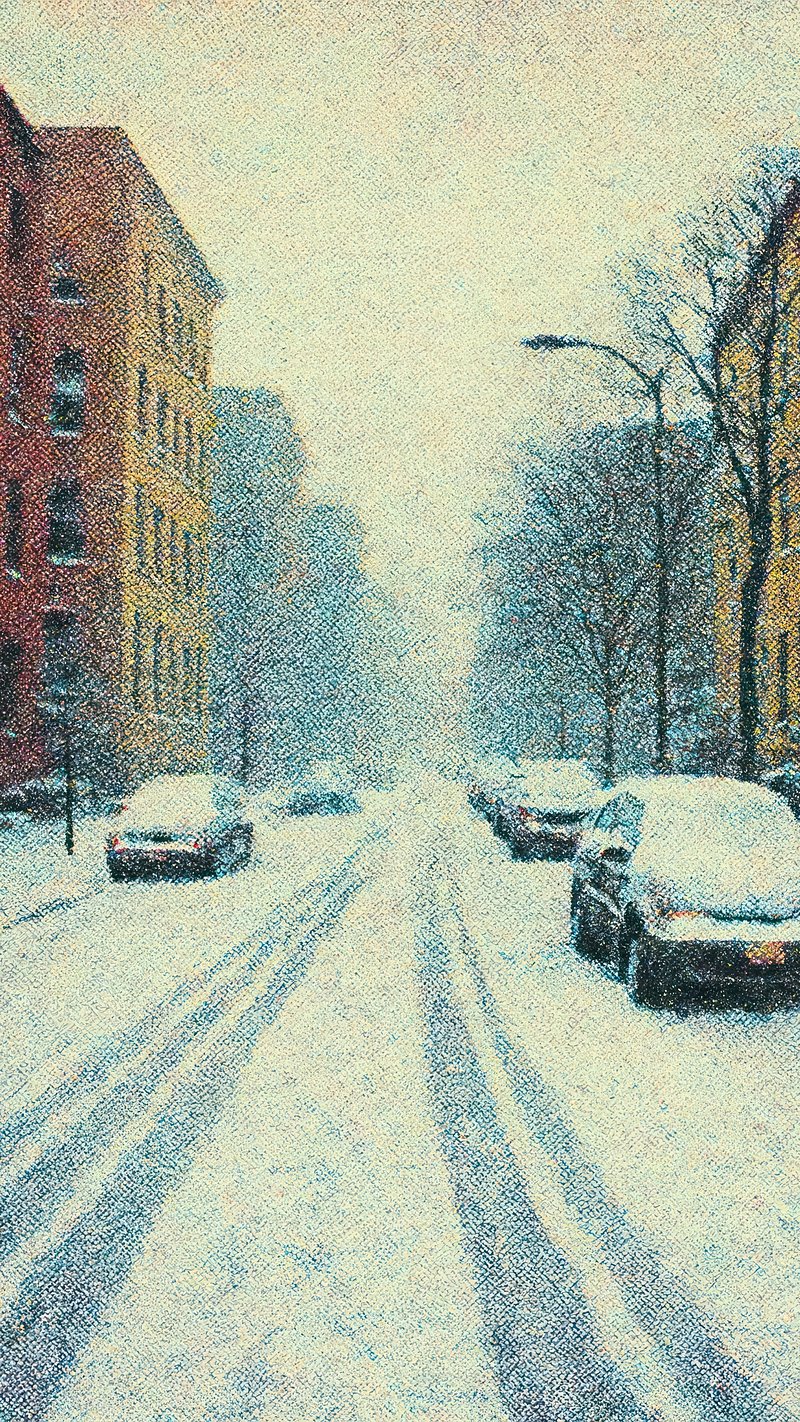 Winter Street Image Wallpaper