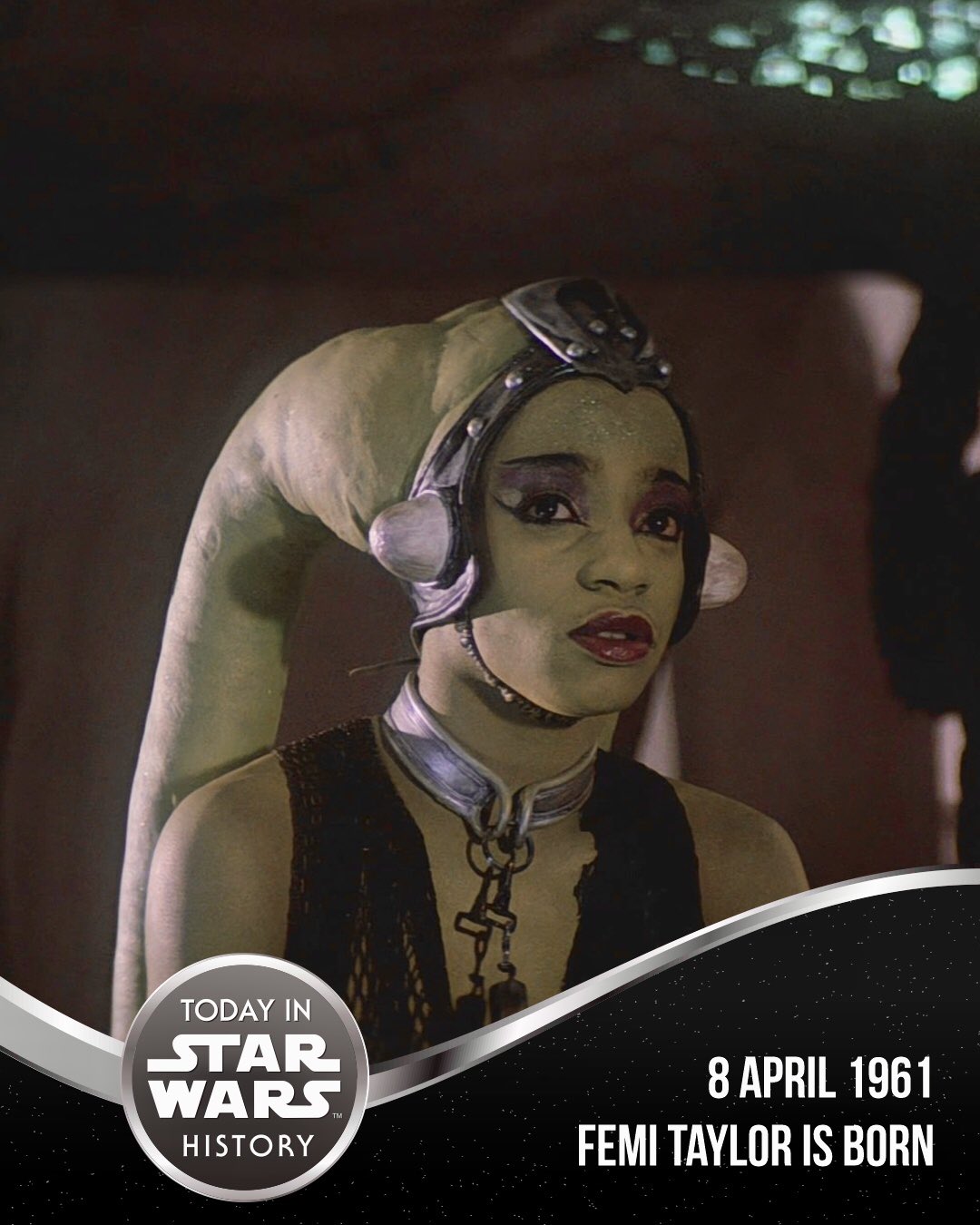 Today in Star Wars History April 1961 #TodayinStarWarsHistory Oola keeps Jabba happy. Jabba keeps Oola alive. #Oola #FemiTaylor
