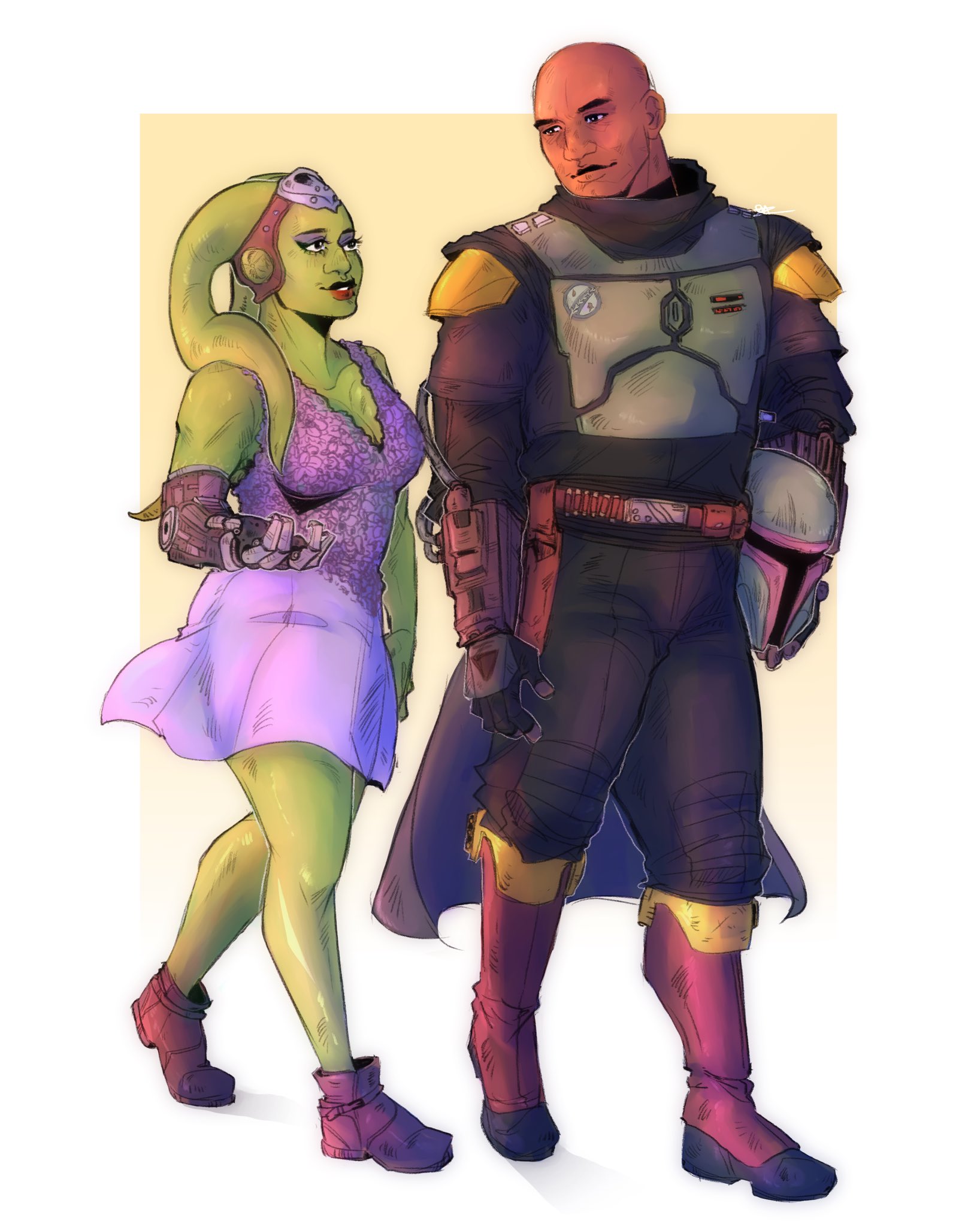 Raz. C0mms Open!! Boba Fett and Oola c0mm for on tumblr <3