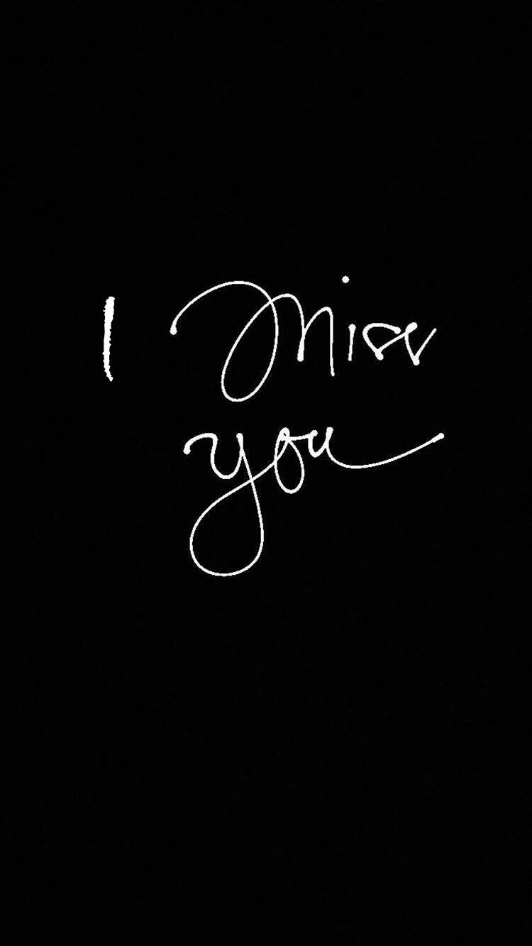 Download Cursive I Miss You Wallpaper