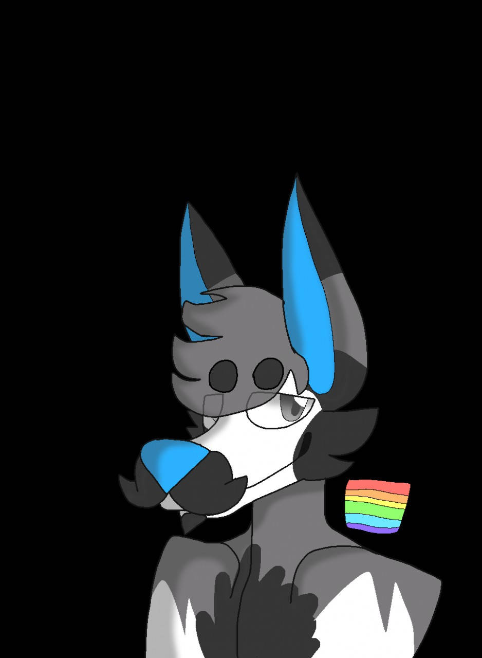 Download PFP For Discord Furry Creature With Rainbow Flag Wallpaper