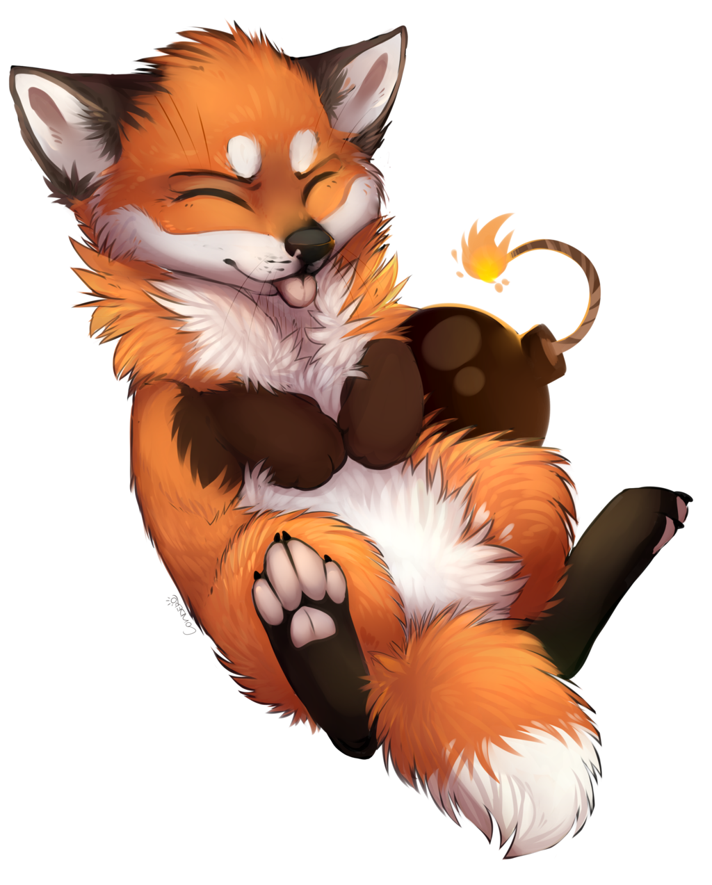 Adorable Furry Fox Cartoon: Playful and Cute Anthro Charm