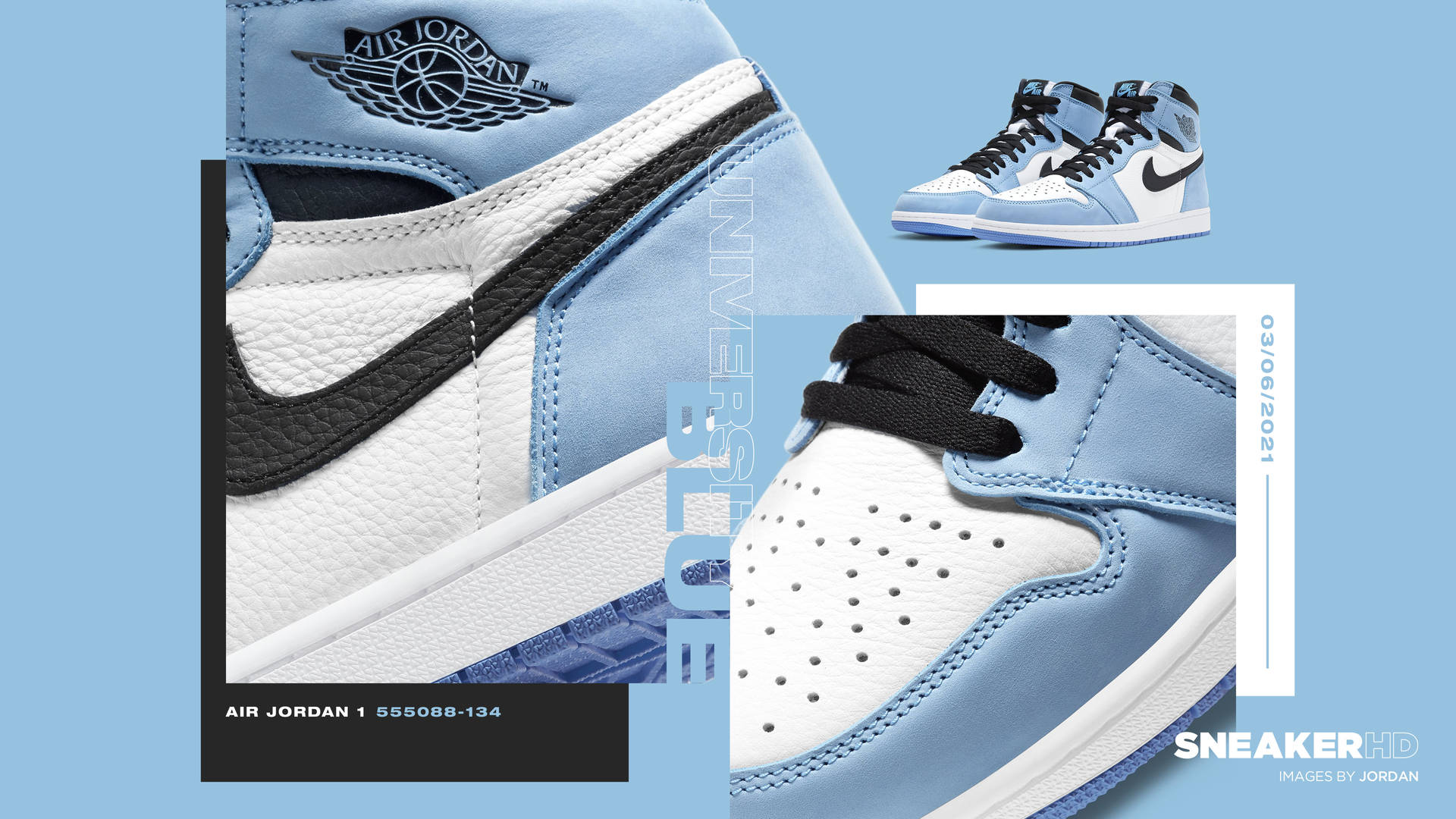 Download Nike Shoes University Blue Jordans Wallpaper