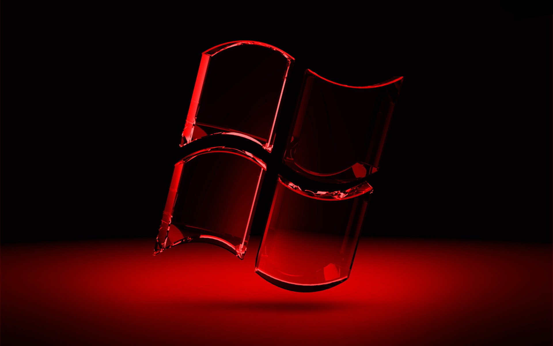 TechGlow: Stunning HD Windows Wallpaper in Red Light