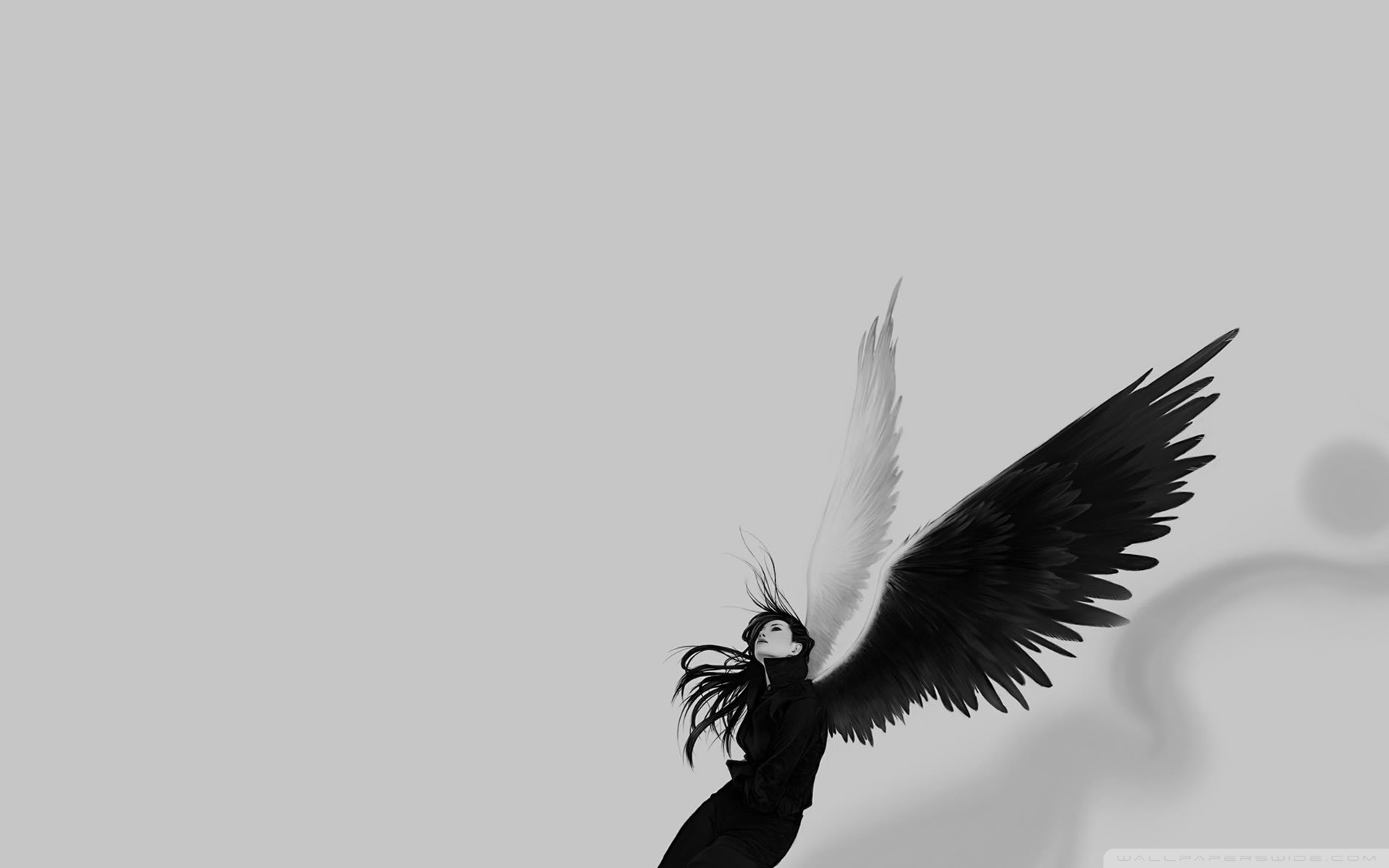 Black And White Angel 4K UHD Wallpaper for UltraHD Desktop and TV, Widescreen and UltraWide Display