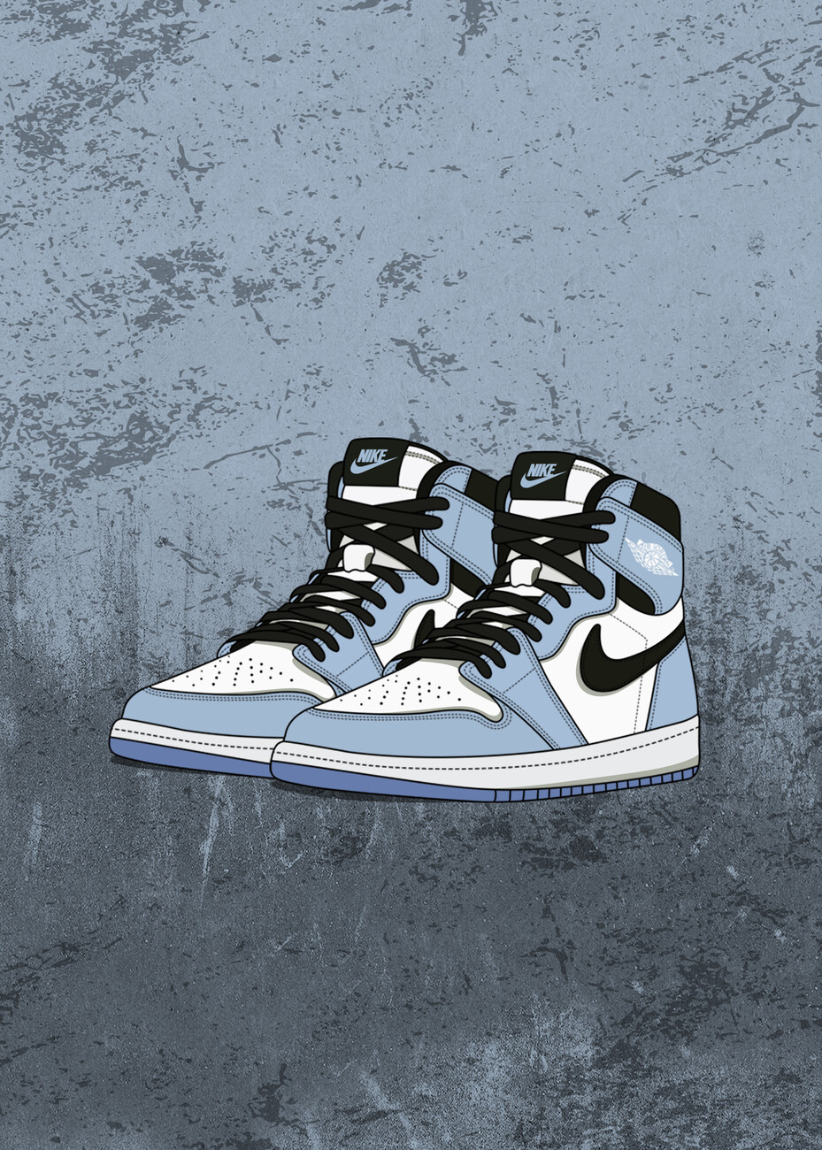 Sneakers Jordan Blue Wallpaper Air Jordan Retro High OG (GS) University Blue White Black