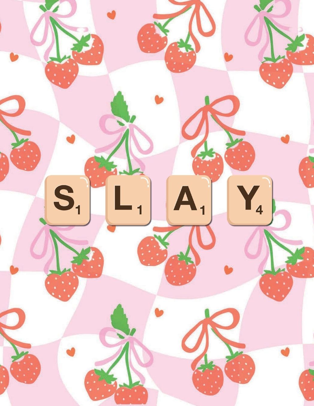 Pink Preppy SLAY Notebook I Cute Pink Composition Notebook I Wide Ru