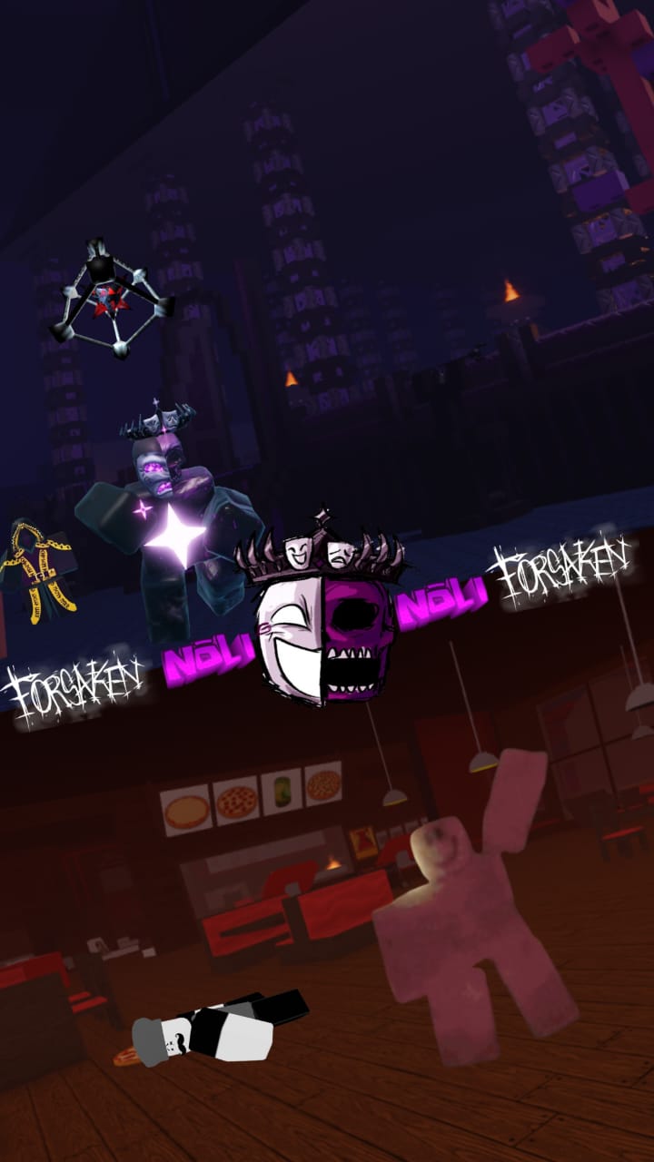 just made 2 forsaken wallpaper themed over the noli update, feel free to use! The first one is the lock screen and the second one is the home screen, but you can