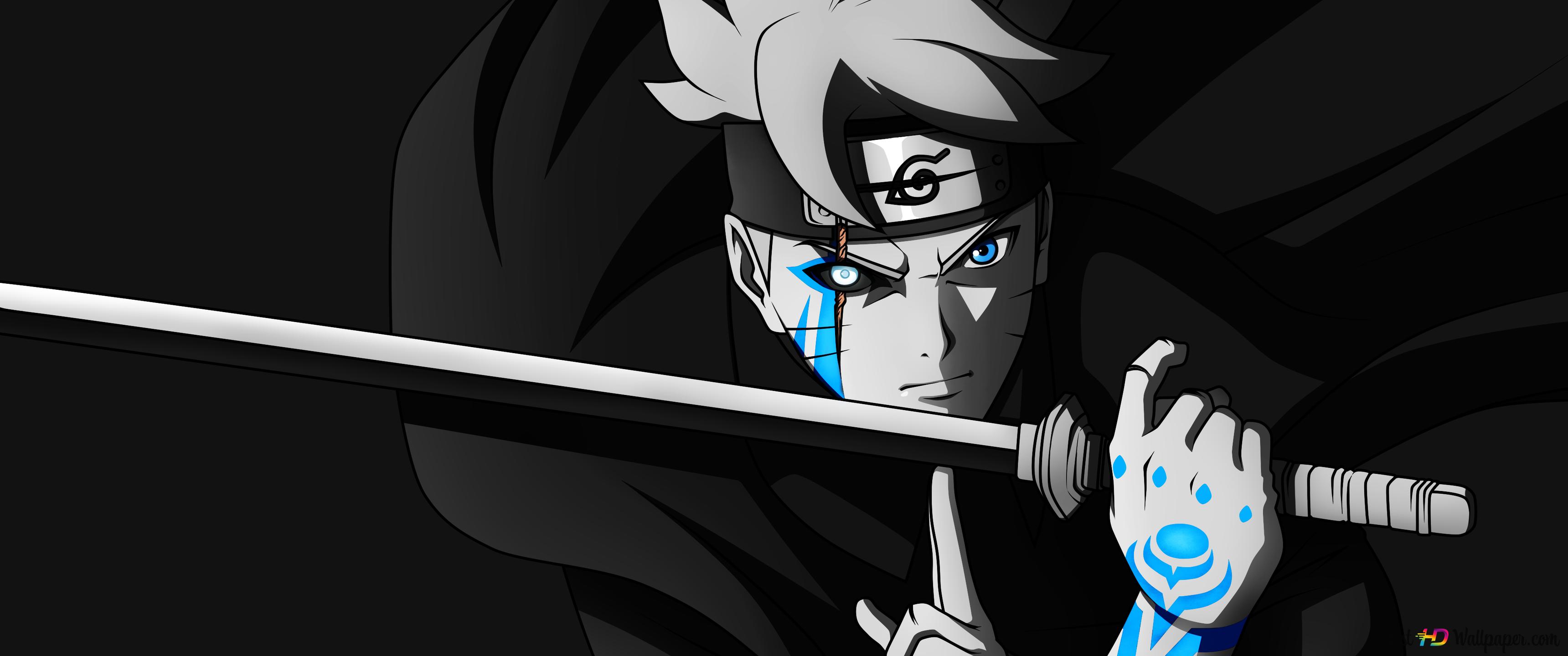 black and white anime Naruto 4K wallpaper download