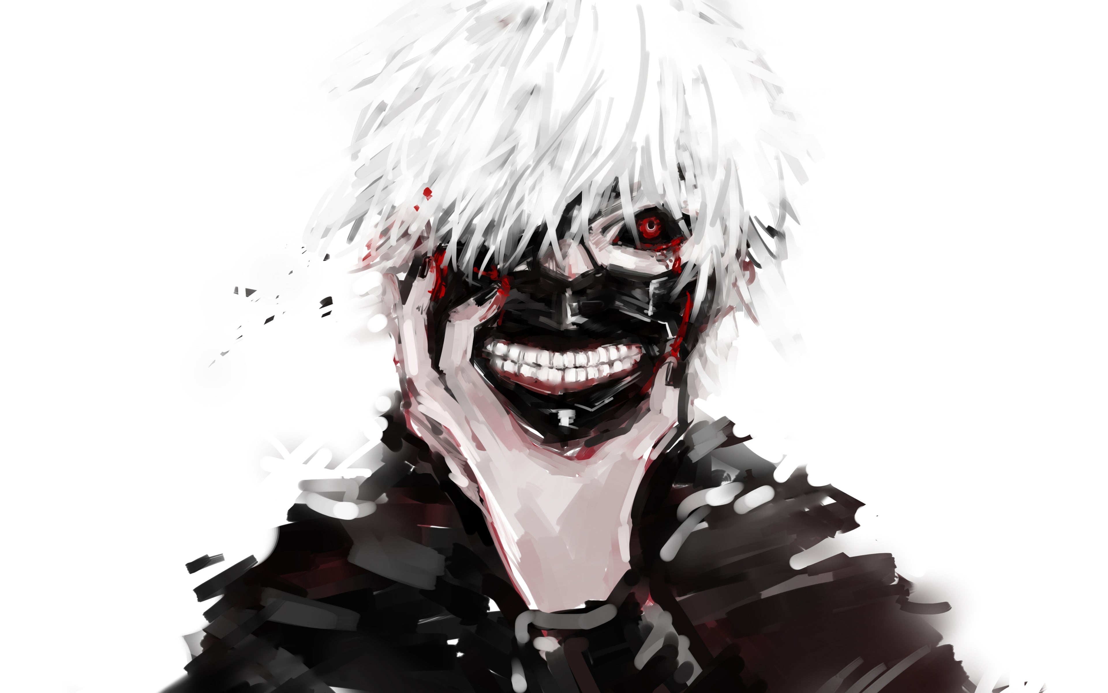 Wallpaper White Haired Male Anime Character, Background Free Image