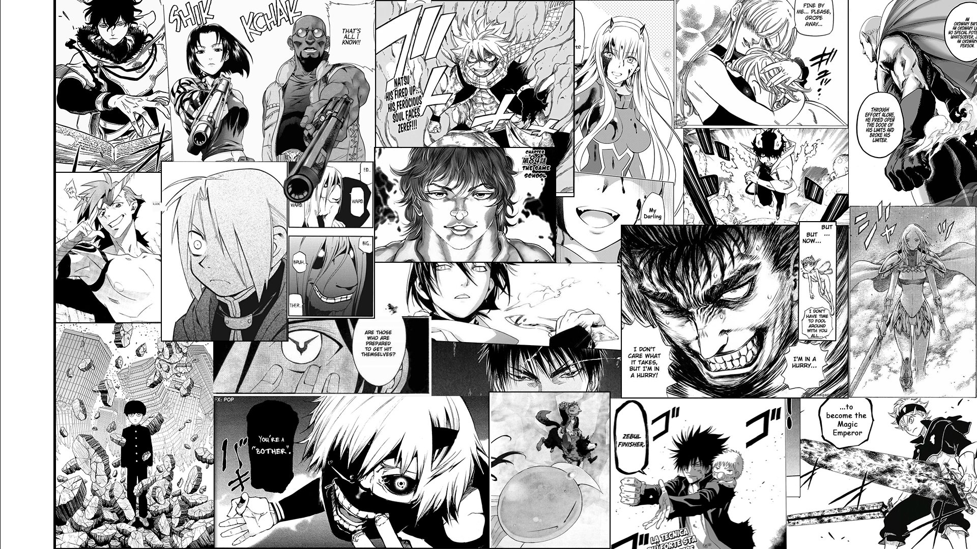Anime Desktop Wallpaper 2 (with white strip for icons on left)