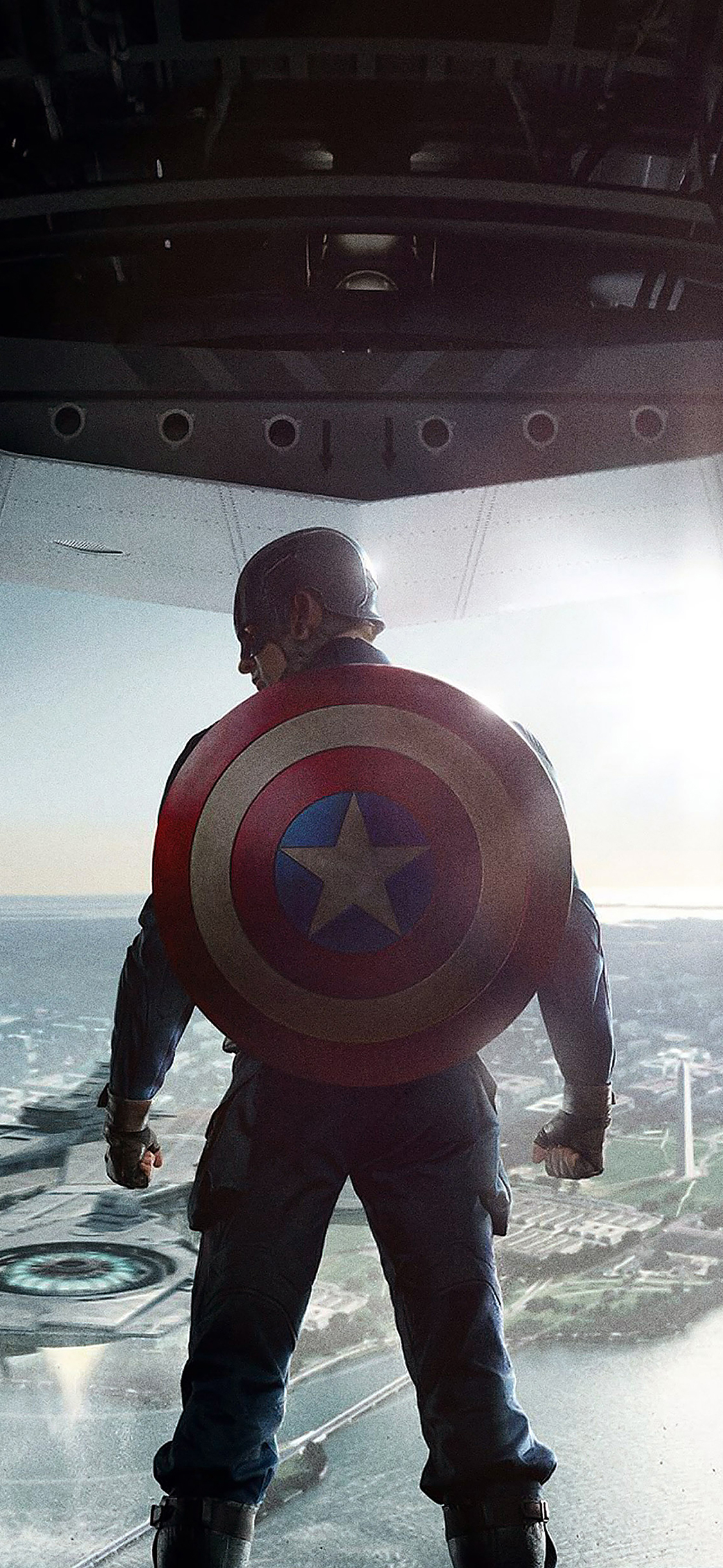Download Captain America Shield 4K Marvel iPhone Wallpaper