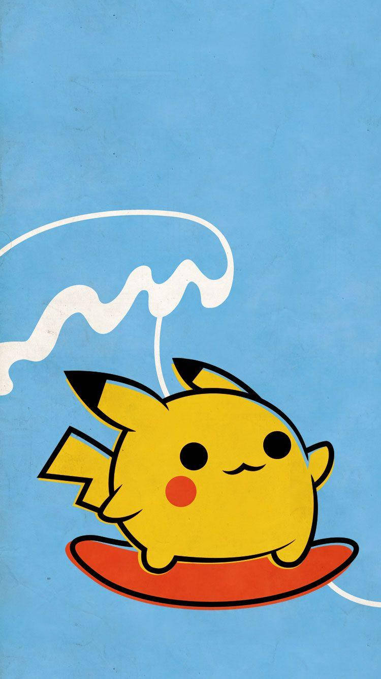Download Surfing Pikachu iPhone Wallpaper