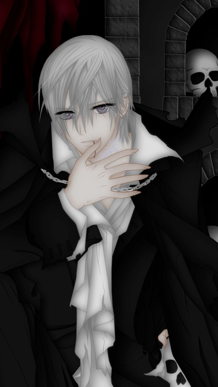 Phone wallpaper: Anime, Vampire Knight, Grey Eyes, Yuki Kuran, Skull, Zero Kiryu, Dark, Blood 1295164