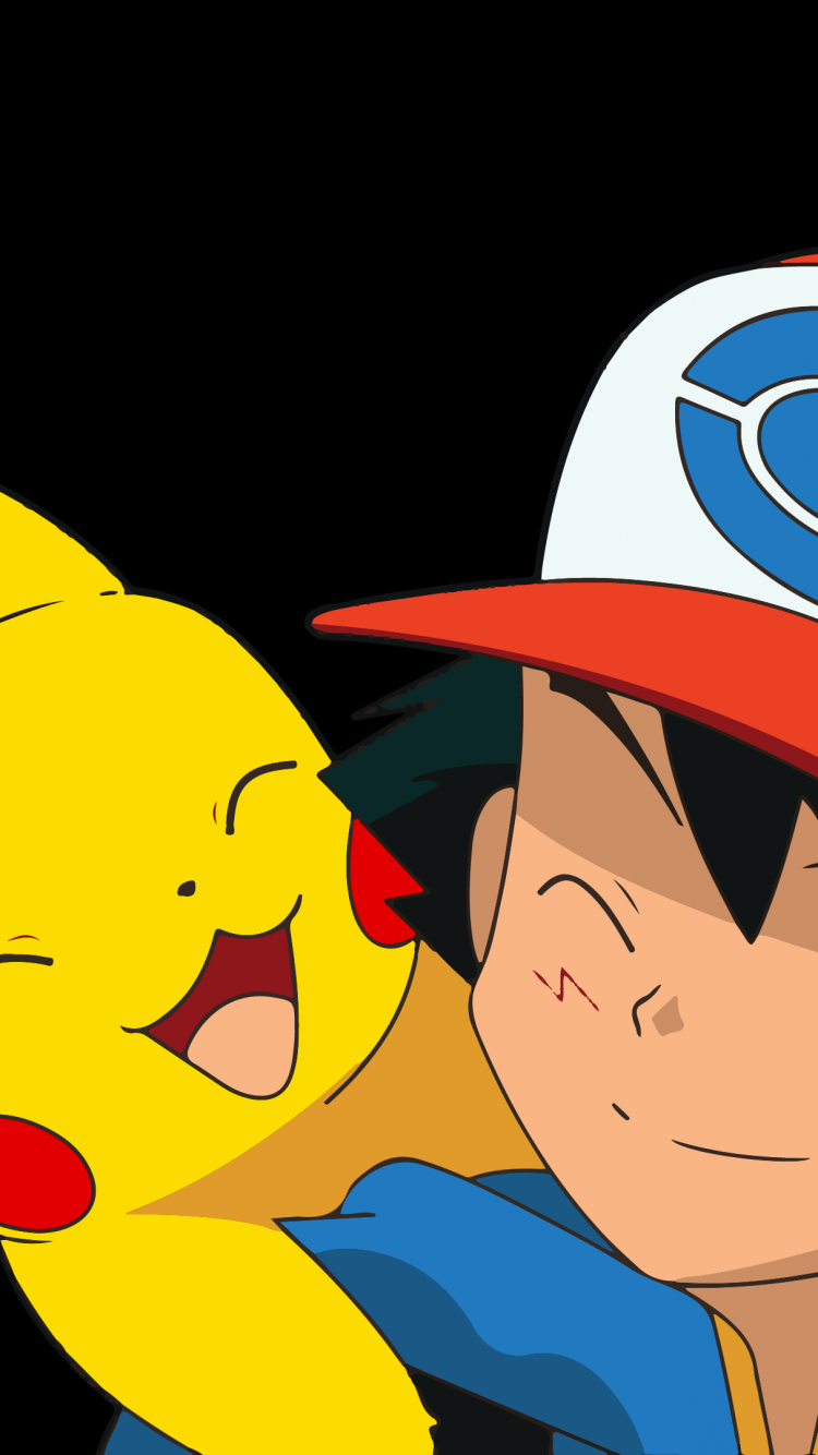 Pikachu Ash Wallpaper 4K, Pokemon, Black background