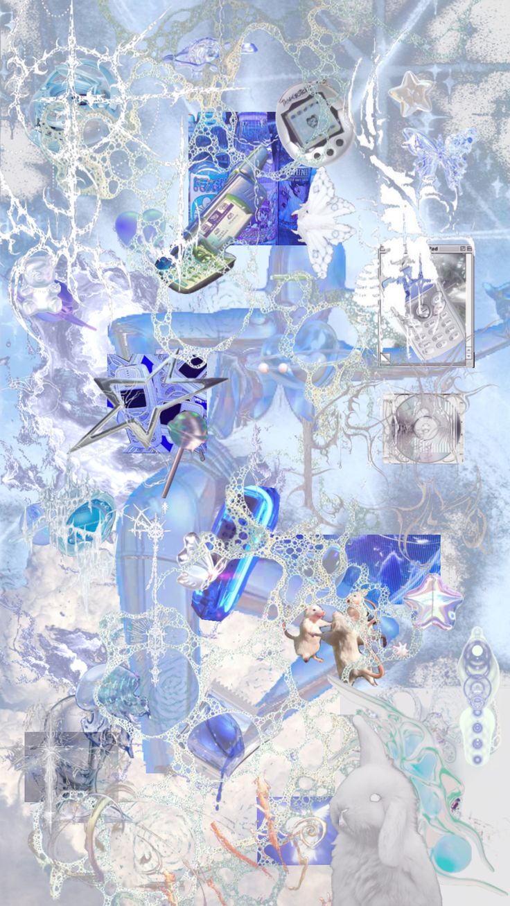 aesthetic #wallpaper #cybercore #cyberpunk #cybery2k #y2k #sigilism # cybersigilism #blue #lightblue #silver #cyberaesthetic