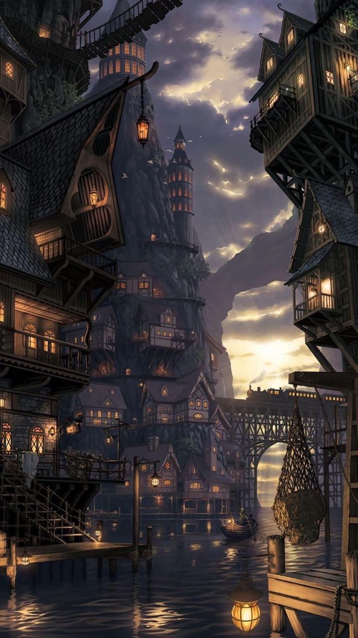 Mystical. Fantasy landscape, Steampunk wallpaper, Fantasy places